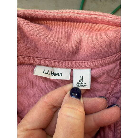 L.L. Bean Quarter Zip Pull Over in Rose Wash Size Medium - Picture 6 of 6